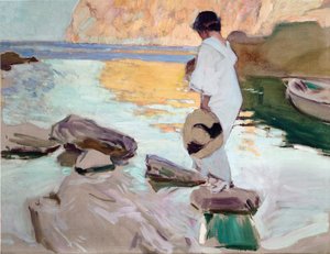 Elena a Cala de San Vicente da Joaquín Sorolla
