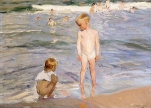 Sole del pomeriggio, spiaggia di Valencia da Joaquín Sorolla