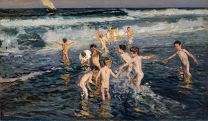 Bagnare i bambini, 1899 da Joaquin Sorolla y Bastida