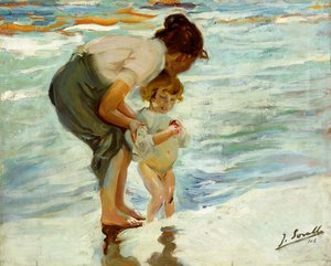 Sulla spiaggia da Joaquín Sorolla