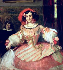 Ritratto di Maria Guerrero, attrice e direttrice del Teatro Español a Madrid