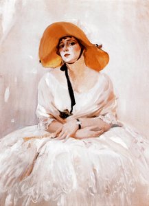 Ritratto di Raquel Meller, cantante e attrice spagnola. (dettaglio) da Joaquín Sorolla