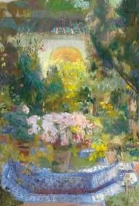 Il cortile della casa di Sorolla da Joaquin Sorolla y Bastida