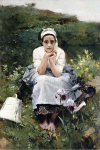 La lattaia, c.1890 da Joaquín Sorolla