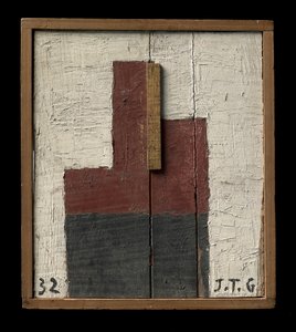 Forma in terra di Siena e nero da Joaquin Torres Garcia