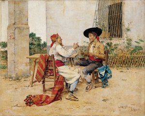 Due abitanti della Huerta di Valencia da Joaquin Agrasot y Juan