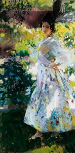 Maria in costume da contadina valenciana (Maria vestida de labradora valenciana) da Joaquín Sorolla