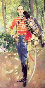 Ritratto del re Alfonso XIII (1886-1941) in uniforme degli ussari da Joaquín Sorolla
