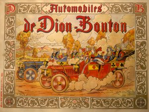 Poster pubblicitario per auto De Dion Bouton, c1920s