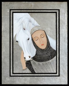 Joan Gathers Strength, 2017 (tempera all