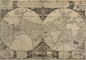 Il viaggio mondiale di Drake del 1577-80, Vera Totius Expeditionis Nautica da Jodocus Hondius