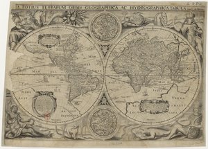 Nova totius terrarum orbis geographica ac hydrographica tabula Mappa del mondo, 1631 da Jodocus Hondius