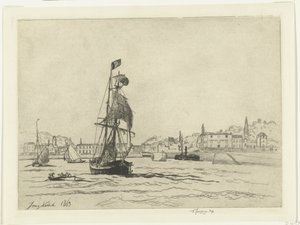 Il porto di Honfleur da Johan Barthold Jongkind
