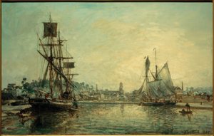 Il porto di Honfleur da Johan Barthold Jongkind
