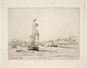 Entrata del porto di Honfleur da Johan Barthold Jongkind
