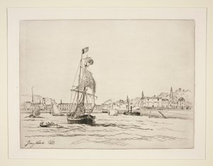 Entrata del porto di Honfleur da Johan Barthold Jongkind