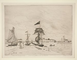 Molo di Legno nel Porto di Honfleur da Johan Barthold Jongkind