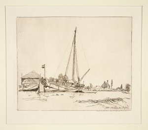 La barca ormeggiata da Johan Barthold Jongkind