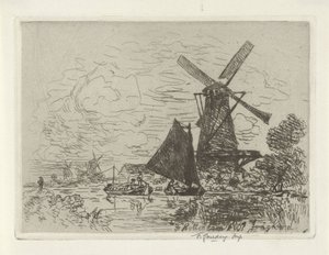 Mulini a Rotterdam da Johan Barthold Jongkind