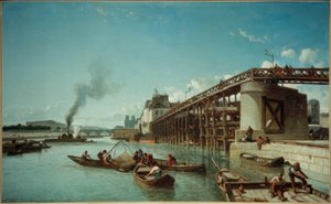 Parigi, ponte sul fiume Senna (Le Pont de l’Estacade) da Johan Barthold Jongkind