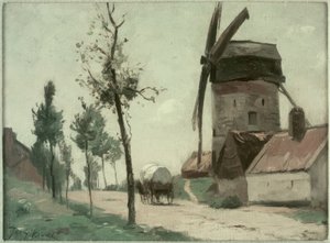Strada con mulino da Johan Barthold Jongkind