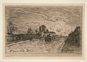 Uscita dalla Casa Cochin (Faubourg Saint-Jacques) da Johan Barthold Jongkind