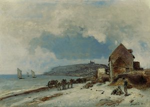 La spiaggia di Sainte-Adresse da Johan Barthold Jongkind