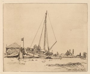 La barca ormeggiata da Johan Barthold Jongkind