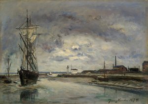 Il porto di Honfleur da Johan Barthold Jongkind
