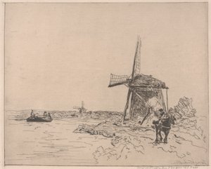 Il sentiero lungo il fiume, stampato da Auguste Delâtre da Johan Barthold Jongkind