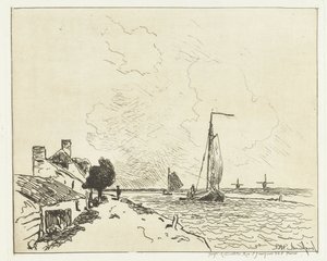 Due barche a vela da Johan Barthold Jongkind