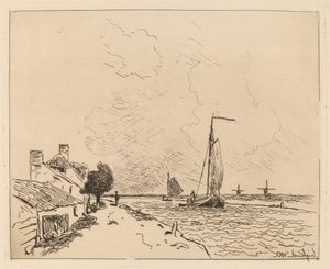 Due barche a vela da Johan Barthold Jongkind