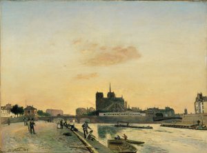 Vista di Notre-Dame, Parigi, 1864 da Johan Barthold Jongkind