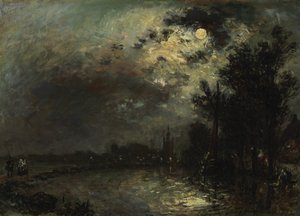 Veduta di Overschie al chiaro di luna, 1872