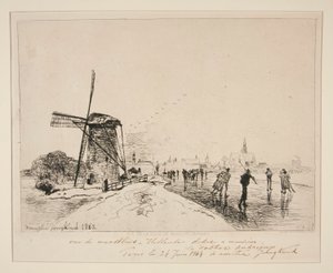 Veduta della città di Maaslins (Olanda)
