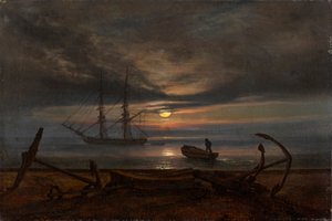 Costa danese al chiaro di luna da Johan Christian Dahl