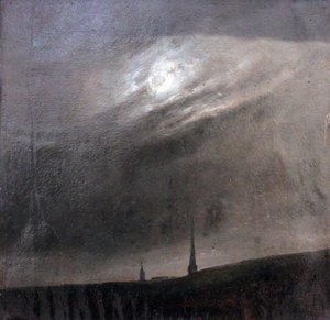 Tedesco: Mondnacht über Dresden Notte di luna su Dresda da Johan Christian Dahl
