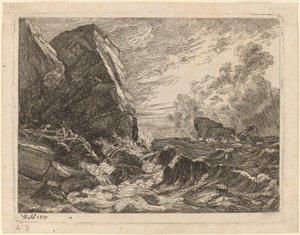 Costa norvegese durante una tempesta