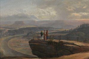 Norvegese:  Fra Bastei Vista da Bastei da Johan Christian Dahl