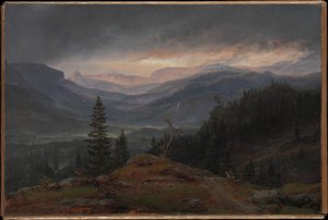Norvegese:  Utsikt over Hallingdal Vista su Hallingdal da Johan Christian Dahl