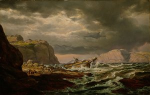 Naufragio sulla Costa Norvegese da Johan Christian Dahl