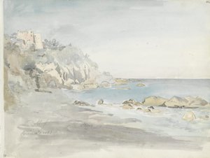 La spiaggia di Marina Grande, Capri da Johan Christian Dahl