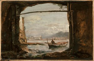 Vista da una grotta vicino a Posillipo da Johan Christian Dahl