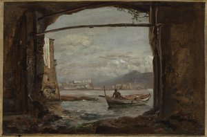 Vista da una grotta vicino a Posillipo da Johan Christian Dahl