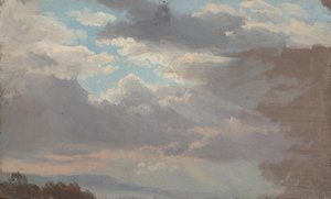 Studio di nuvole dalla finestra dell