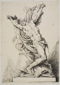Guerriero nudo legato a un albero (Spartaco?) da Johan Christoph Petzold