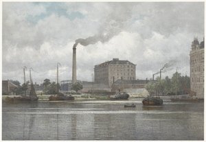 La raffineria di zucchero della ditta vom Rath alla Buitensingel, Nassaukade ad Amsterdam