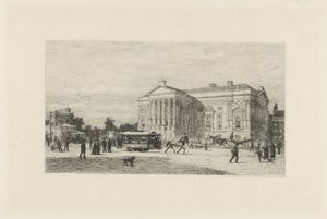 Veduta di Leidseplein ad Amsterdam da Johan Conrad Greive