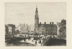 Veduta di Muntplein ad Amsterdam