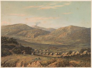 Veduta delle montagne Tengger da Johan Conrad Greive